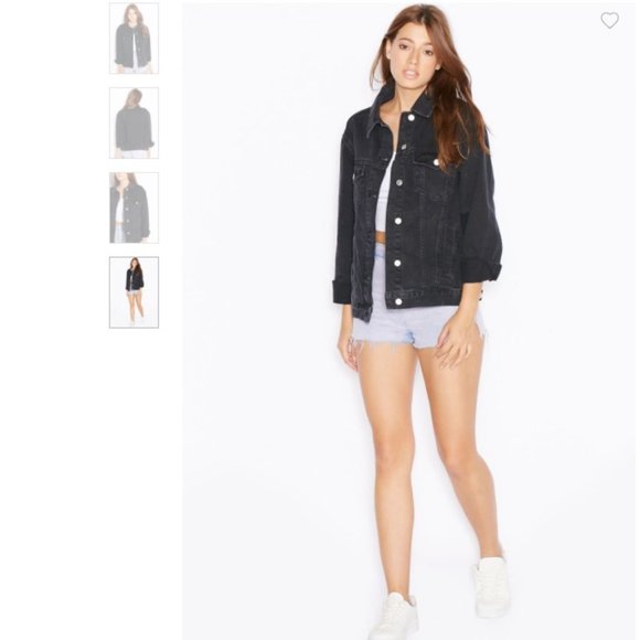 Topshop Moto Jackets & Blazers - TOPSHOP MOTO Oversized Denim Jacket